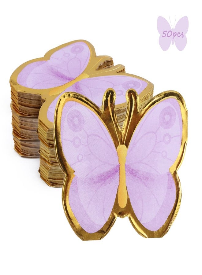 Crazy Night Butterfly Paper Napkins 50 Pack,Butterfly Beverage Napkins for Butterfly Birthday Party - Image 1